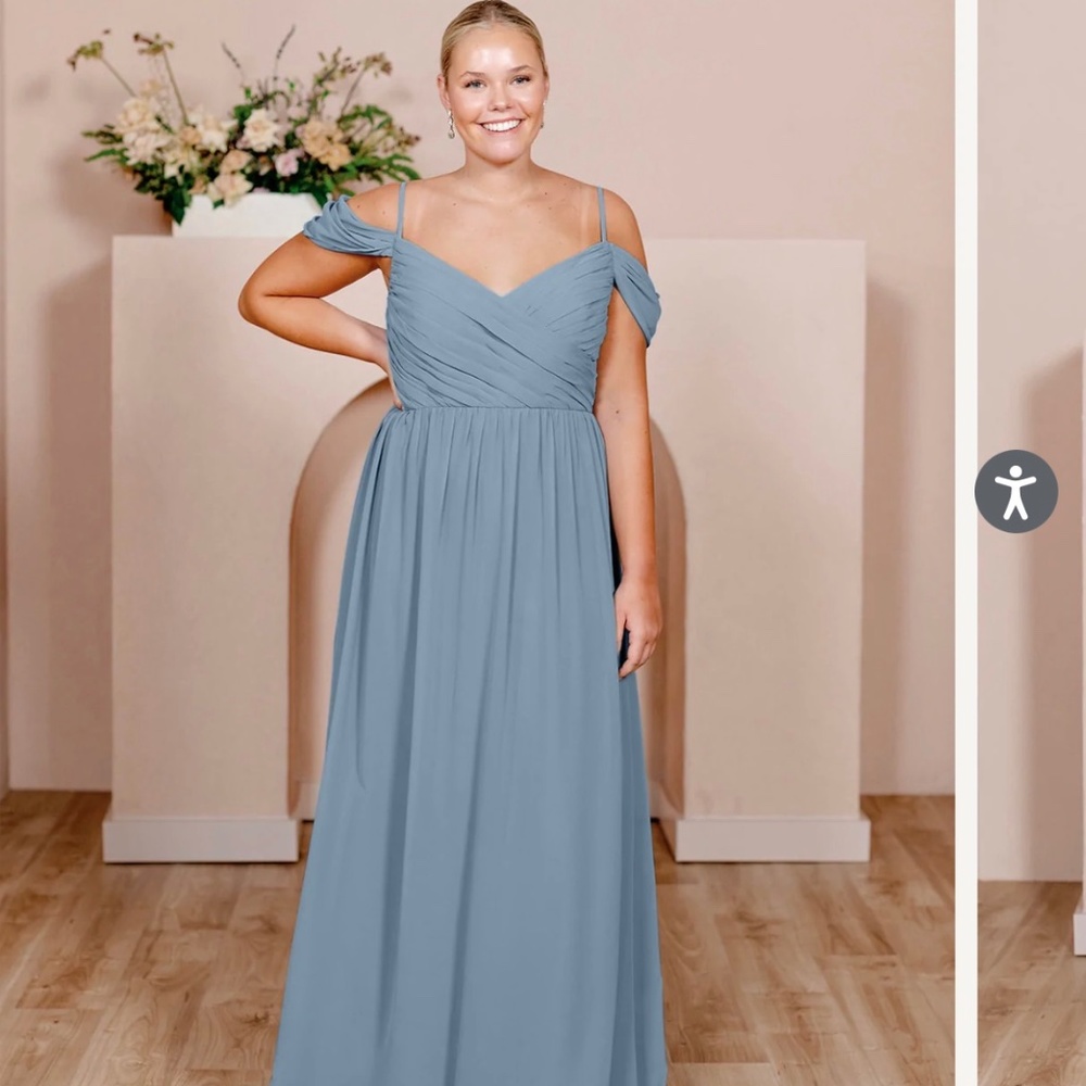 Revelry Lily Chiffon Dress French Blue